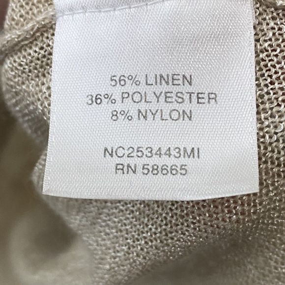 Nordstrom Tunic Top Womens Large Linen Blend Gray - Picture 7 of 7